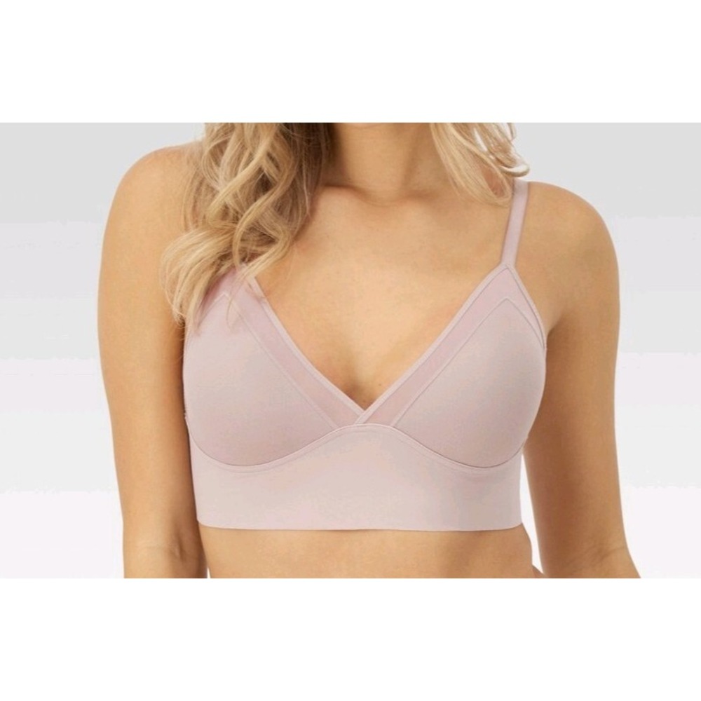 NEW Maidenform Womens 2XL Trim Triangle Rib Bralette Nude